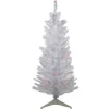 Northlight 4 And 4.5 Feet Tall>4' Pre-Lit White Iridescent Pine Artificial Christmas Tree - Pink Lights