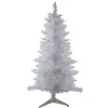 Northlight 4 And 4.5 Feet Tall>4' Pre-Lit White Iridescent Pine Artificial Christmas Tree - Multi Lights