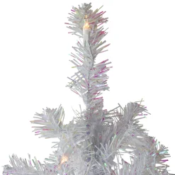 Northlight 3 And 3.5 Feet Tall>3' Pre-Lit White Iridescent Pine Artificial Christmas Tree - Clear Lights