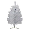 Northlight 2.5 Feet Tall And Smaller>2' Pre-Lit White Pine Artificial Christmas Tree - Blue Lights