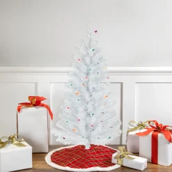 Northlight 3 And 3.5 Feet Tall>3' Pre-Lit White Pine Artificial Christmas Tree - Multi Lights