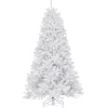 National Tree Company White Trees>7.5' Pre-Lit White Slim North Valley Spruce Artificial Christmas Tree, Clear Lights