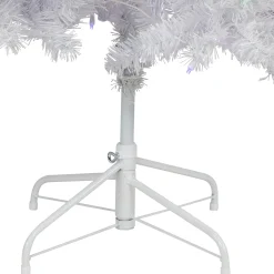 Northlight 7 And 7.5 Feet Tall>7.5' Pre-Lit White Winston Pine Artificial Christmas Tree, Multi Led Lights