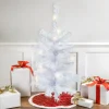 Northlight 2.5 Feet Tall And Smaller>2' Pre-Lit Woodbury White Pine Slim Artificial Christmas Tree, Clear Lights