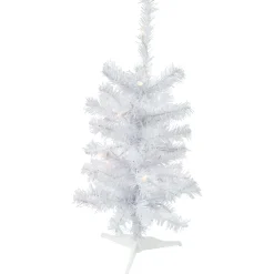 Northlight 2.5 Feet Tall And Smaller>2' Pre-Lit Woodbury White Pine Slim Artificial Christmas Tree, Clear Lights