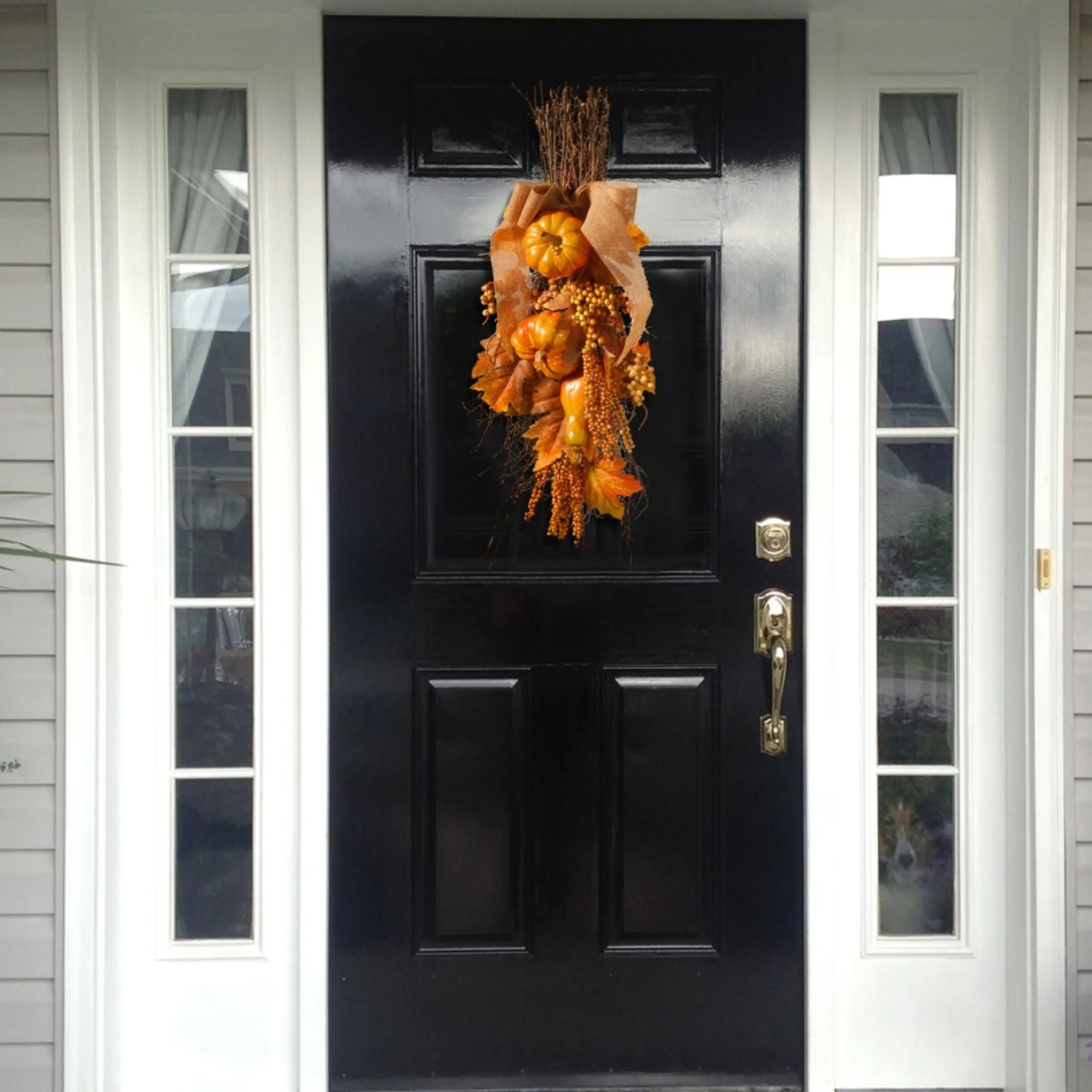 Unlit Teardrops*National Tree Company 28" Pumpkin And Berry Artificial Fall Harvest Teardrop