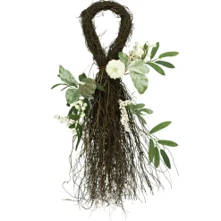 Northlight 24" Pumpkins And Berries Artificial Fall Harvest Twig Teardrop Swag