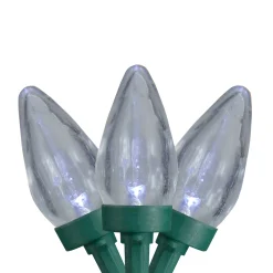 Northlight 50 Pure White Led C7 Mini Christmas Lights, 20.25 Ft Green Wire