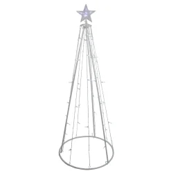 Northlight Yard Art Trees>5' Pure White Led Lighted Cone Tree Outdoor Christmas Decoration