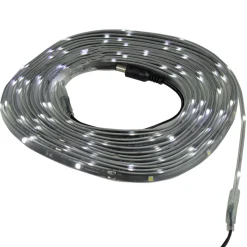 CC Christmas Decor 18' Pure White Led Outdoor Christmas Linear Tape Lighting - Black Finish