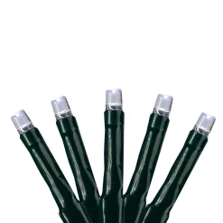 Hofert 200 Pure White Multi-Function Led M5 Mini Christmas Lights - 20.5 Ft Green Wire