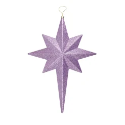 * Stars>20" Purple And Gold Glittered Bethlehem Star Shatterproof Christmas Ornament