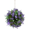 Northlight 7" Purple And Green Floral Inspired Hanging Foliage Ball