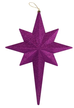 * Stars>20" Purple Passion Glittered Bethlehem Star Shatterproof Christmas Ornament