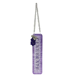 Midwest Food & Beverage>4.5" Purple Wine Theme Celebrate Bottle Tag Christmas Ornament