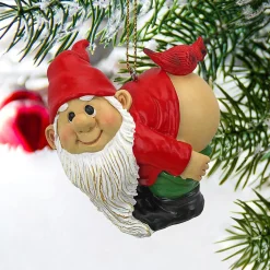 Outdoor Living and Style Fantasy & Sci Fi>2.5" Red And Beige Loonie Moonie Christmas Ornament