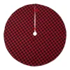 48 Inch And Smaller*Contemporary Home Living 48" Red And Black Buffalo Checkered Round Christmas Tree Skirt