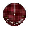 48 Inch And Smaller*Contemporary Home Living 48" Red And Black Buffalo Plaid "Merry Christmas" Tree Skirt