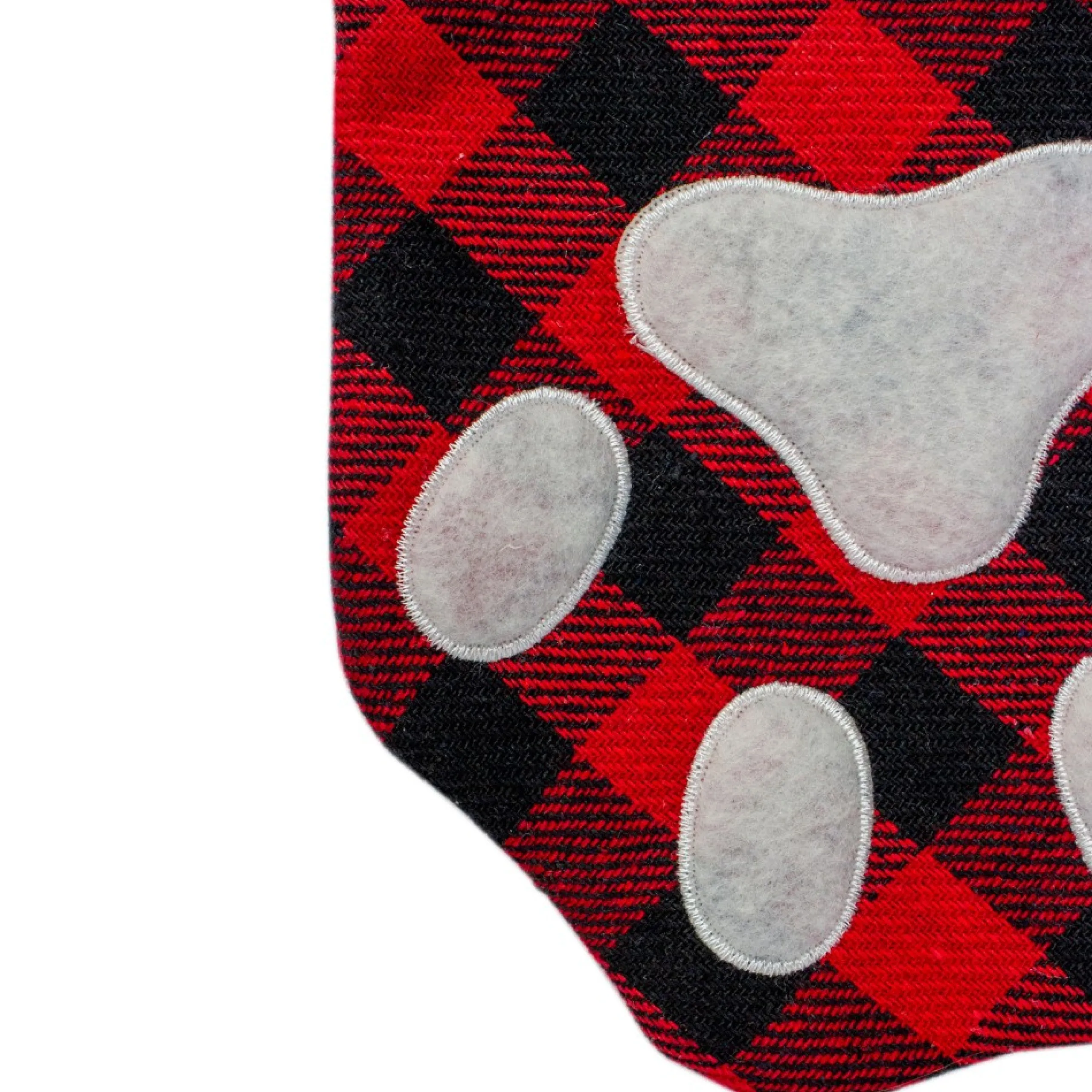 Stockings*Northlight 15.5" Red And Black Buffalo Plaid Pet Embroidered Christmas Stocking