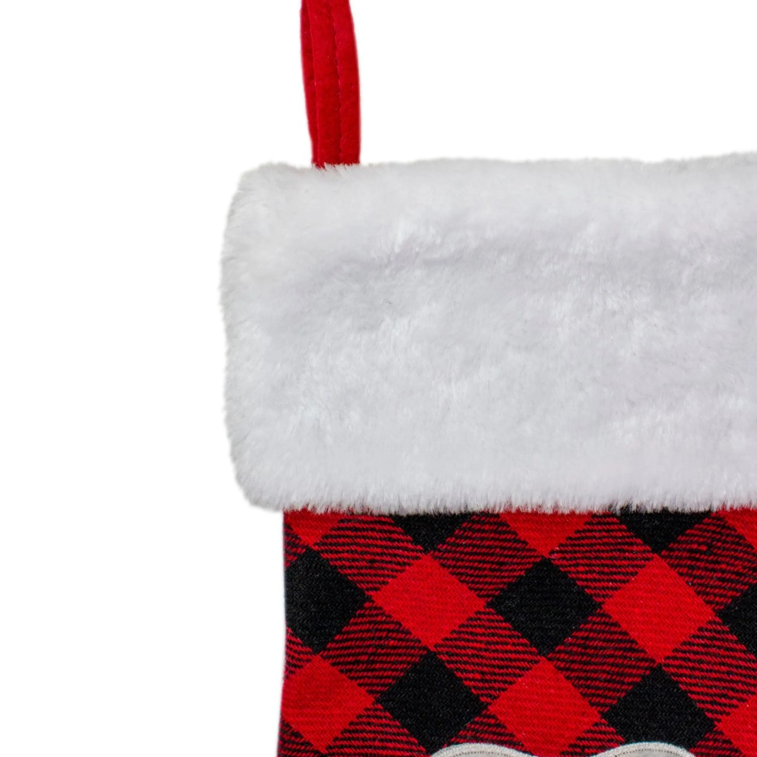 Stockings*Northlight 15.5" Red And Black Buffalo Plaid Pet Embroidered Christmas Stocking