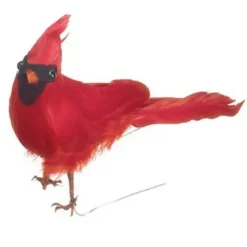 Party Supplies*Darice 5" Red And Black Feathered Cardinal Bird Craft Decoration