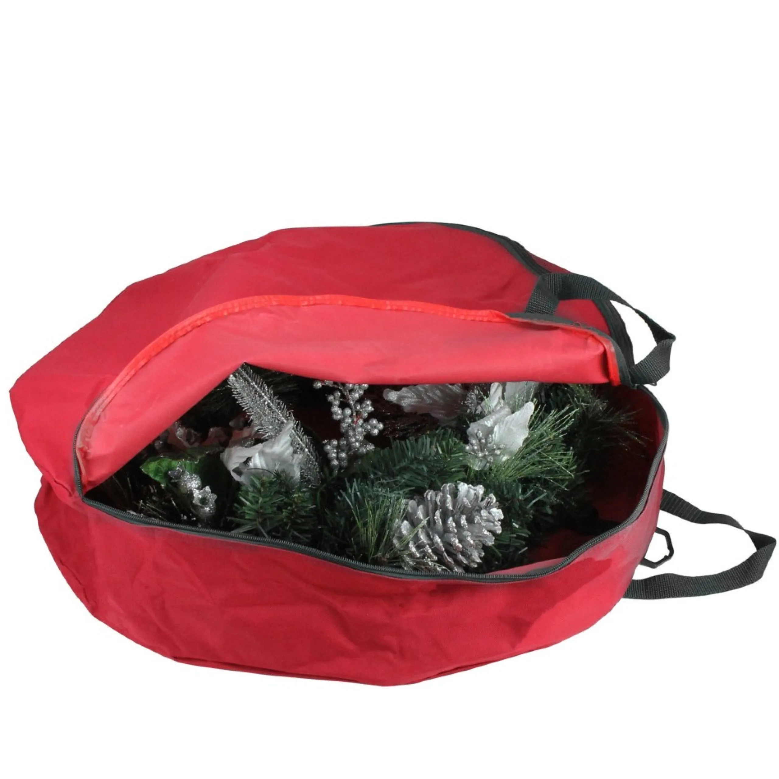 Wreath Accessories*Dyno 36" Red And Black Zip Up Christmas Wreath Storage Bag