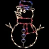 Window Decorations*Northlight 18" Red And Blue Lighted Snowman Christmas Window Silhouette Decoration