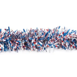 Showdown Displays 25' Red And Blue Metallic Specialty Stars And Stripes Twist Novelty Christmas Garland