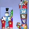 Pacific Rim Stockings>9" Red And Blue Sparkle Bright Stocking Frame Christmas Ornament