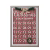 Advent Calendars*Contemporary Home Living 21" Red And Brown Plaid Wooden Framed Christmas Countdown Wall Decor
