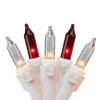 Northlight 150 Red And Clear Mini Icicle Christmas Lights - 8.75 Ft White Wire