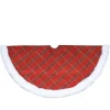 Mini Tree Skirts*Northlight 20" Red And Gold Plaid Glittered Mini Christmas Tree Skirt