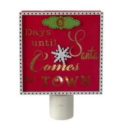Roman 5" Red And Gold Santa Countdown Christmas Night Light