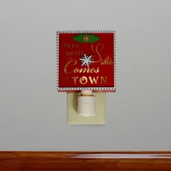 Roman 5" Red And Gold Santa Countdown Christmas Night Light