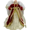 Angel Tree Toppers*Northlight 14" Red And Gold Traditional Angel Christmas Tree Topper - Unlit
