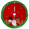 48 Inch And Smaller*Contemporary Home Living 42" Red And Green Christmas Themed Round Tree Skirt