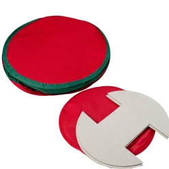 Decoration Storage*Northlight 12" Red And Green Christmas Light Storage Organizer With Clear Window