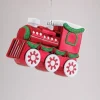 Kurt Adler Transportation>9" Red And Green Glitter Embellished Express Train Christmas Ornament