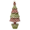 Northlight Trees & Wreaths>7" Red And Green Glitter Shatterproof Christmas Tree Ornament