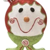 Northlight Gingerbread>9" Red And Green Glittered Shatterproof Gingerbread Boy Christmas Ornament