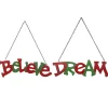 Wall & Door Decorations*Northlight 9.5" Red And Green Hanging "Believe' And "Dream" Christmas Wall Decoration 9.5"