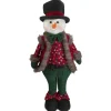 Plush Figures*Northlight 25" Red And Green Jolly Plush Boy Snowman Christmas Figure