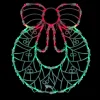 Window Decorations*Northlight 16" Red And Green Led Lighted Wreath Christmas Window Silhouette Decoration