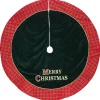 48 Inch And Smaller*Dyno 48" Red And Green 'Merry Christmas' Plaid Christmas Tree Skirt