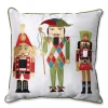 Pillows & Throws*Pillow Perfect 16.5" Red And Green Nutcrackers Christmas Square Throw Pillow