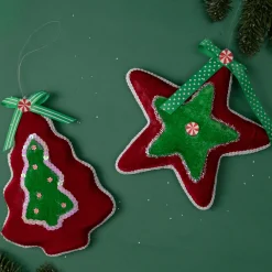 Northlight Trees & Wreaths>7.5" Red And Green Peppermint Tree Christmas Ornament