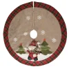 Mini Tree Skirts*Contemporary Home Living 42" Red And Green Rustic Snowman Christmas Lighted Tree Skirt