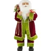 Santa Figures*Northlight 24" Red And Green Standing Santa With Presents Christmas Figure