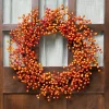 Northlight 18" Red And Orange Berries Artifical Fall Harvest Twig Wreath, 18-Inch, Unlit