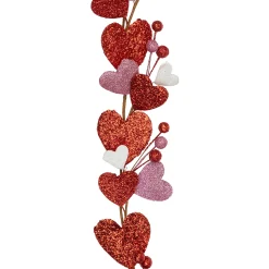 Northlight 6' Red And Pink Hearts Valentine's Day Garland, Unlit
